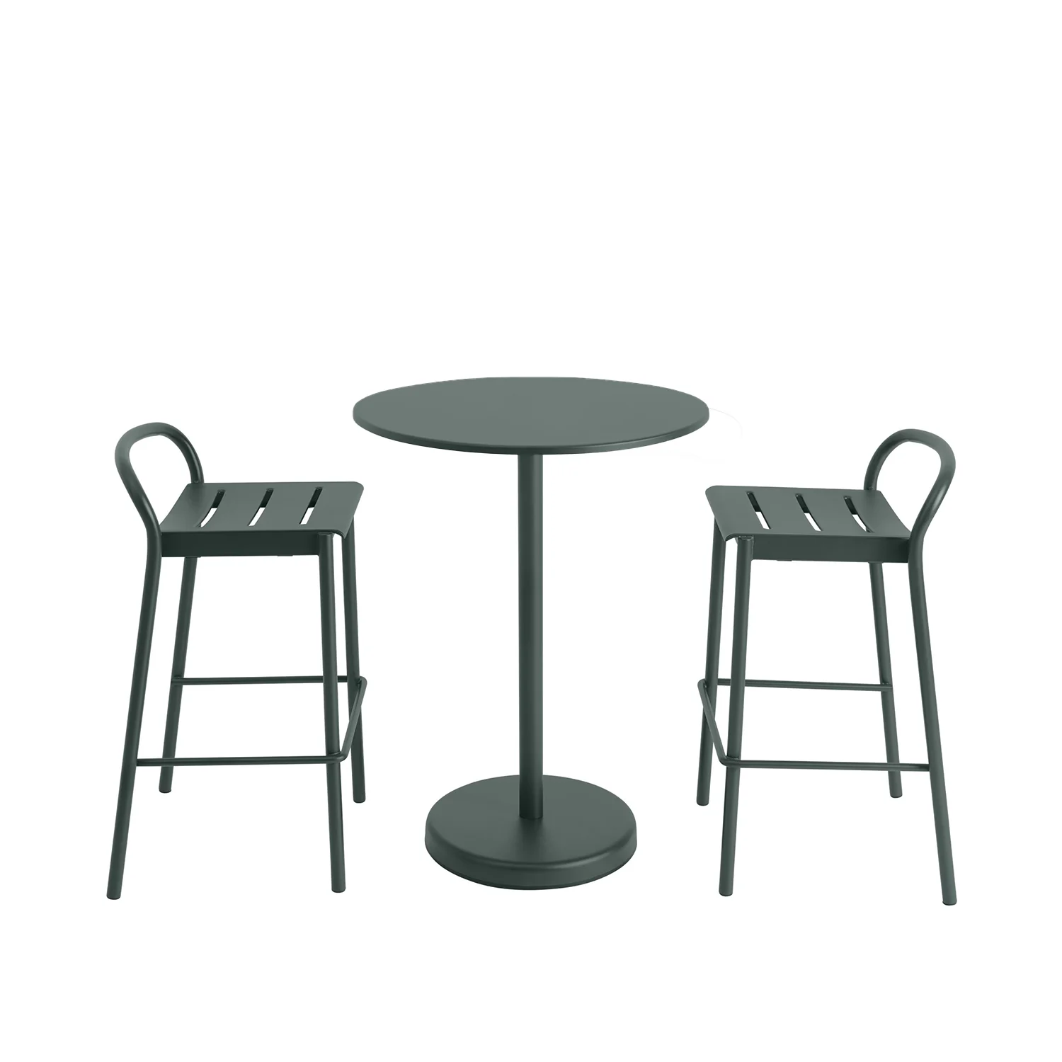 muuto | linear steel counter stool | dark green 65cm - Image 2