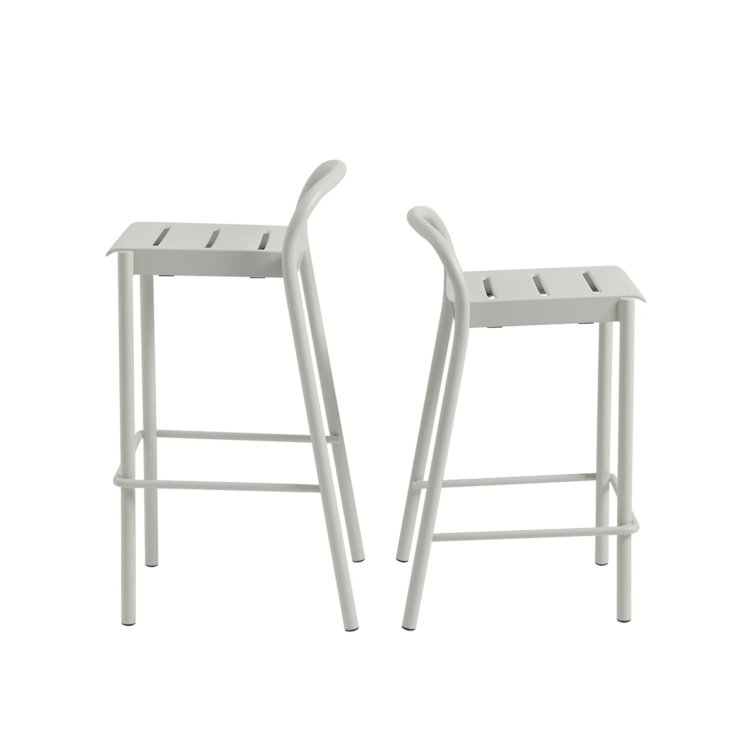 muuto | linear steel counter stool | grey 65cm - Image 5