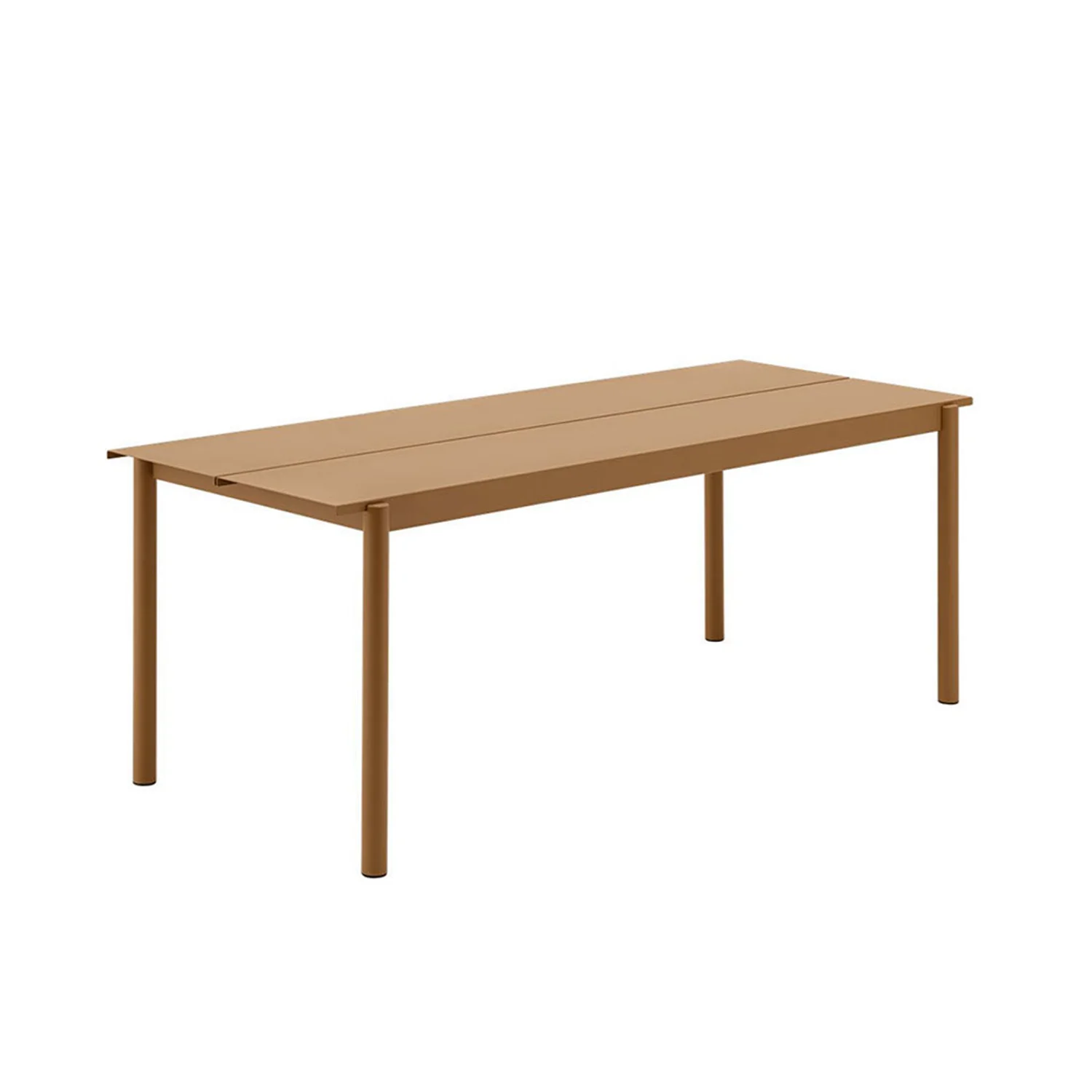 muuto | linear steel table | burnt orange 200x75cm