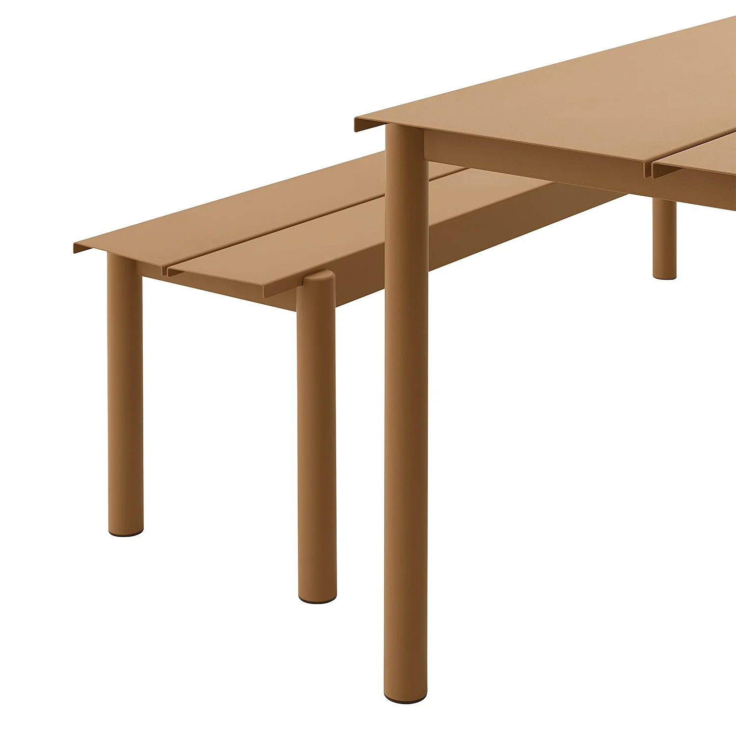 muuto | linear steel table | burnt orange 200x75cm - Image 12