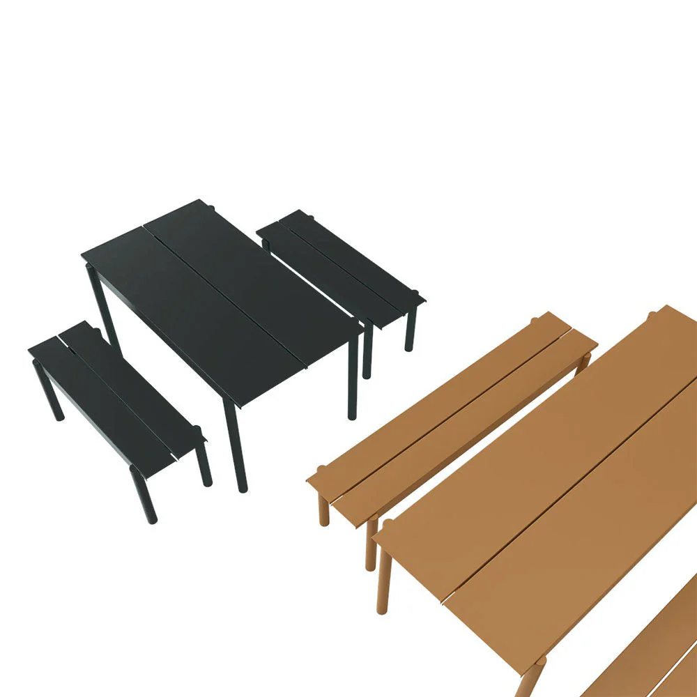 muuto | linear steel table | burnt orange 200x75cm - Image 13