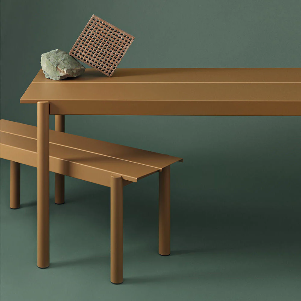 muuto | linear steel table | burnt orange 200x75cm - Image 4
