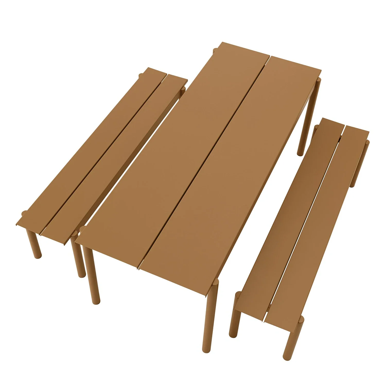 muuto | linear steel table | burnt orange 200x75cm - Image 5