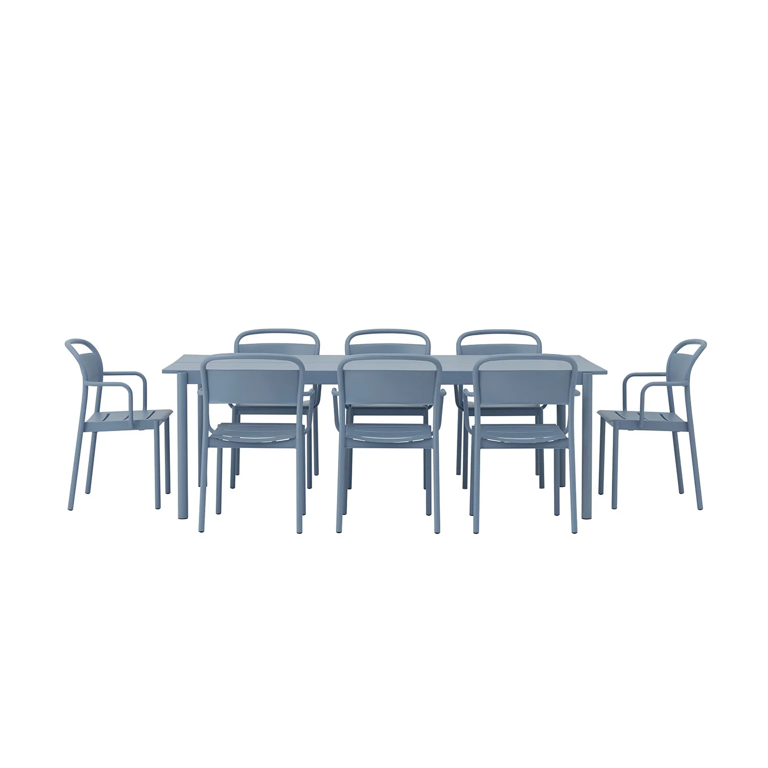 muuto | linear steel table | pale blue 220x90cm - Image 5