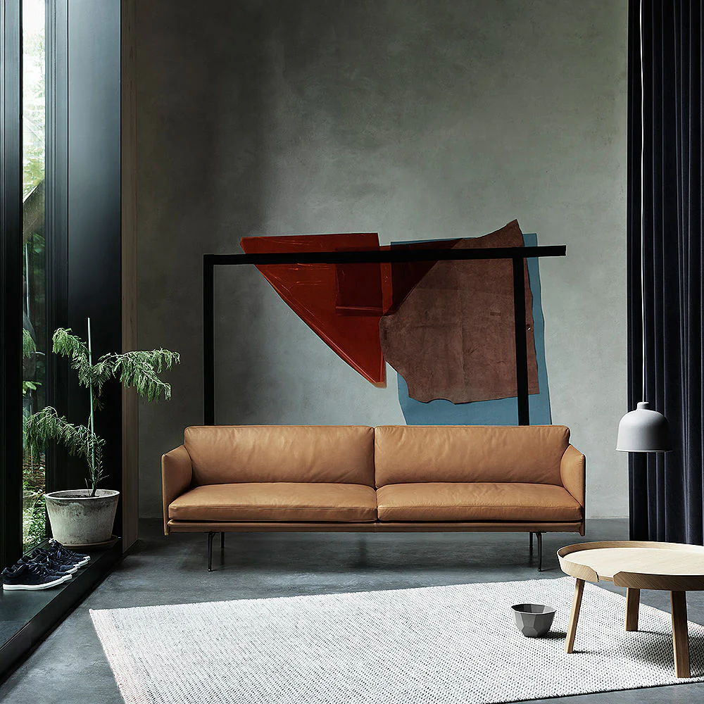 muuto | outline sofa 3 seater | refine leather cognac - Image 10