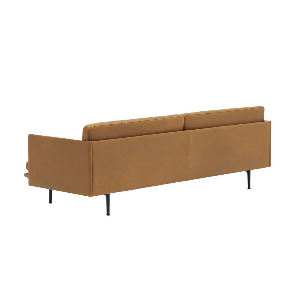 muuto | outline sofa 3 seater | refine leather cognac - Image 5