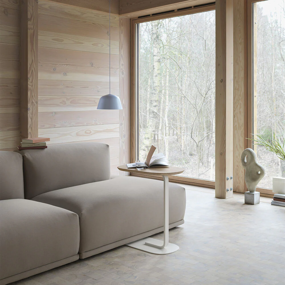 muuto | relate side table | solid oak + off white 73.5cm - Image 2