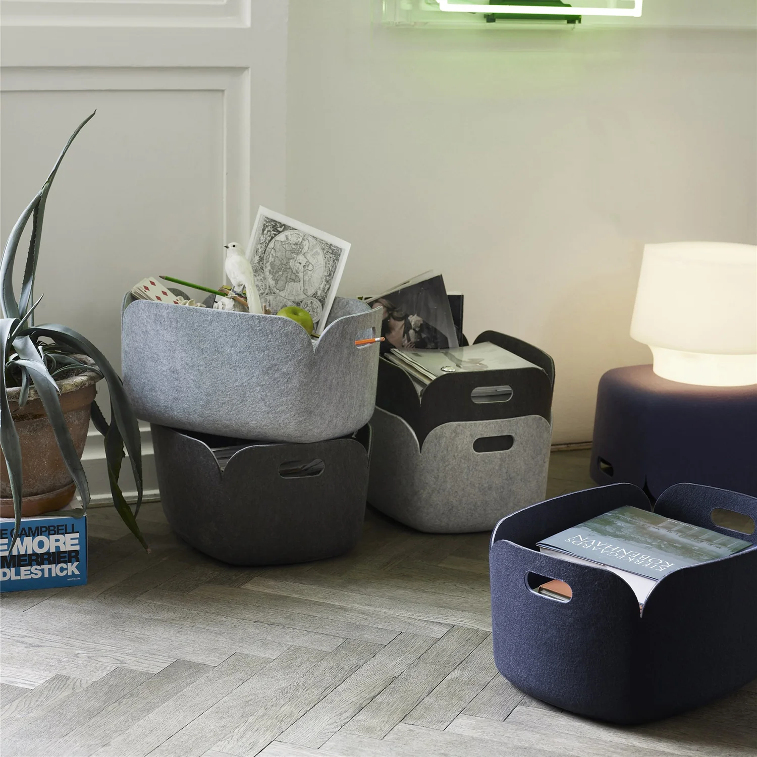muuto | restore basket 48cm | grey melange - Image 2