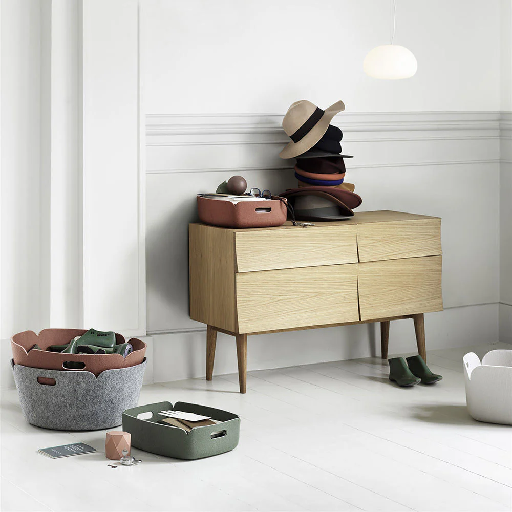 muuto | restore basket round | grey melange - Image 2