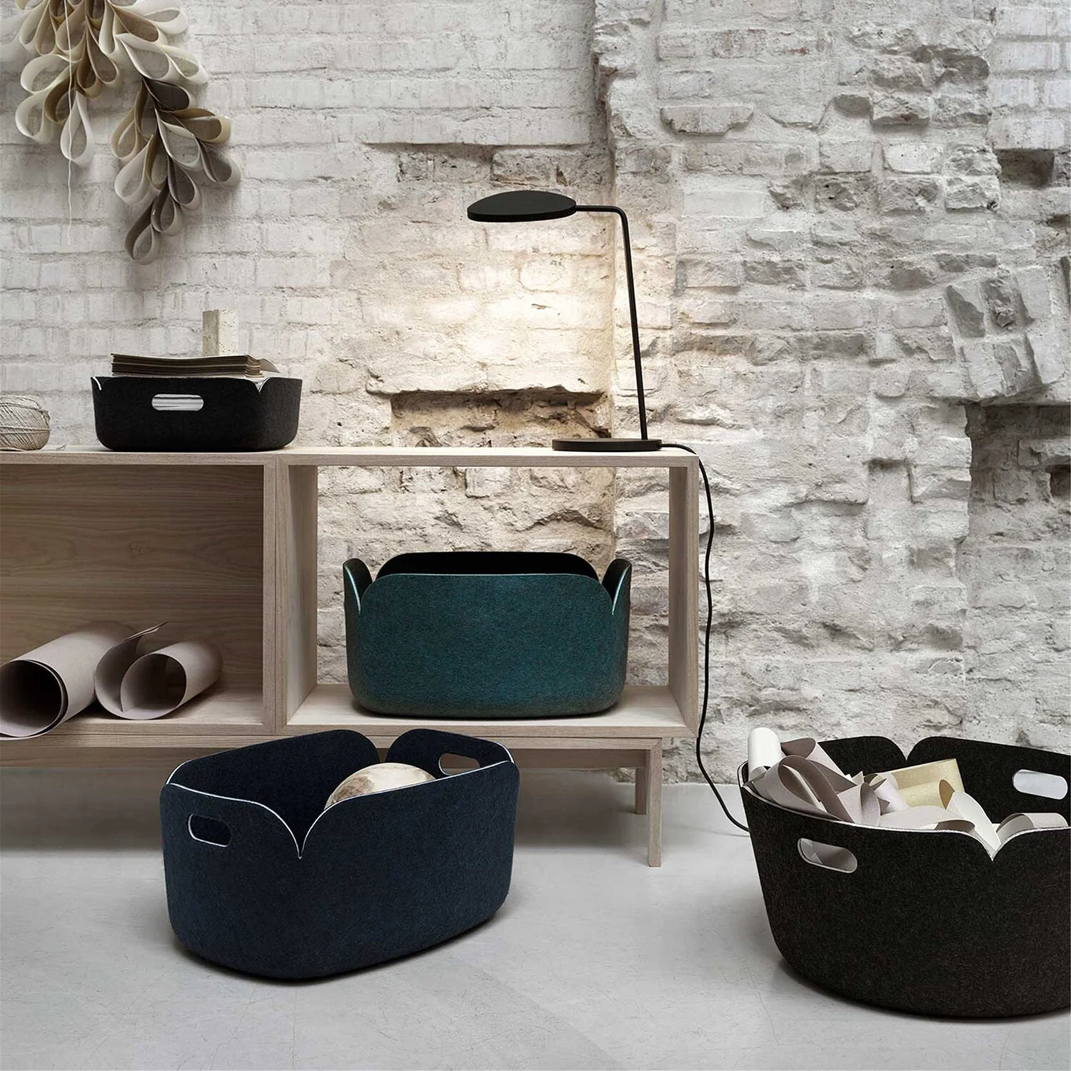 muuto | restore basket round | black - Image 2