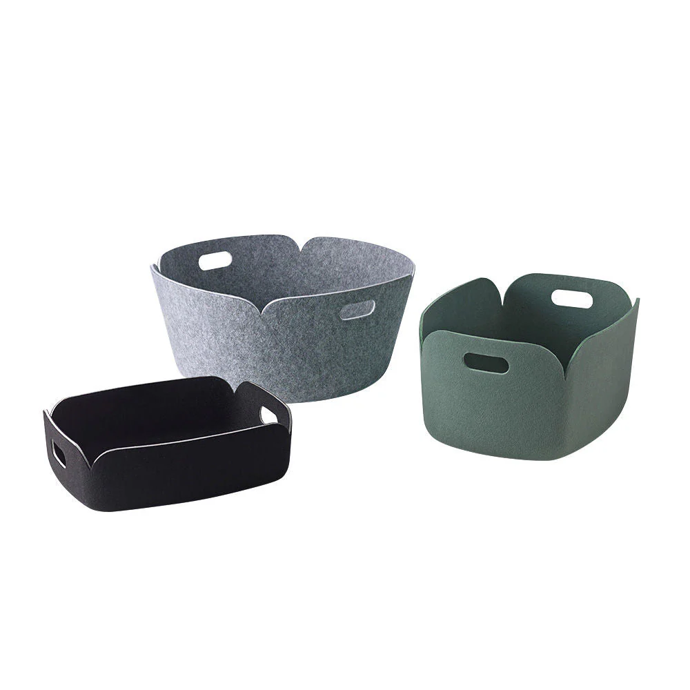 muuto | restore basket round | grey melange - Image 3