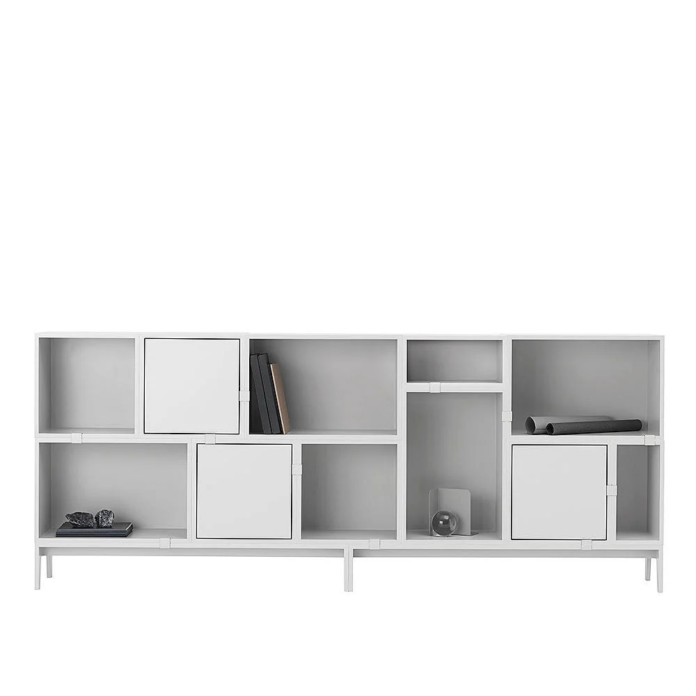muuto | stacked storage system | module with door | medium light grey - discontinued - Image 4