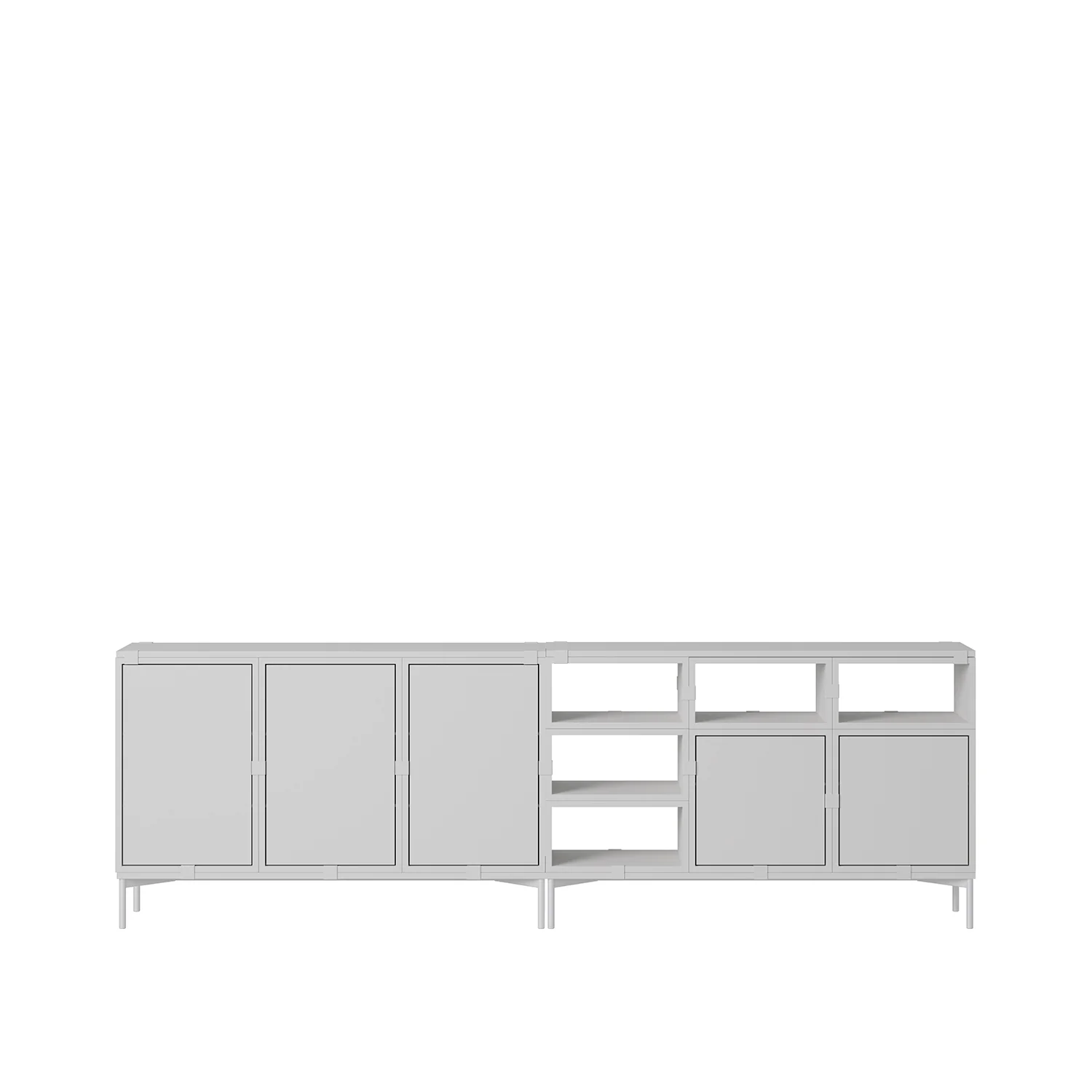 muuto | stacked storage system | module with door | medium light grey - discontinued - Image 7