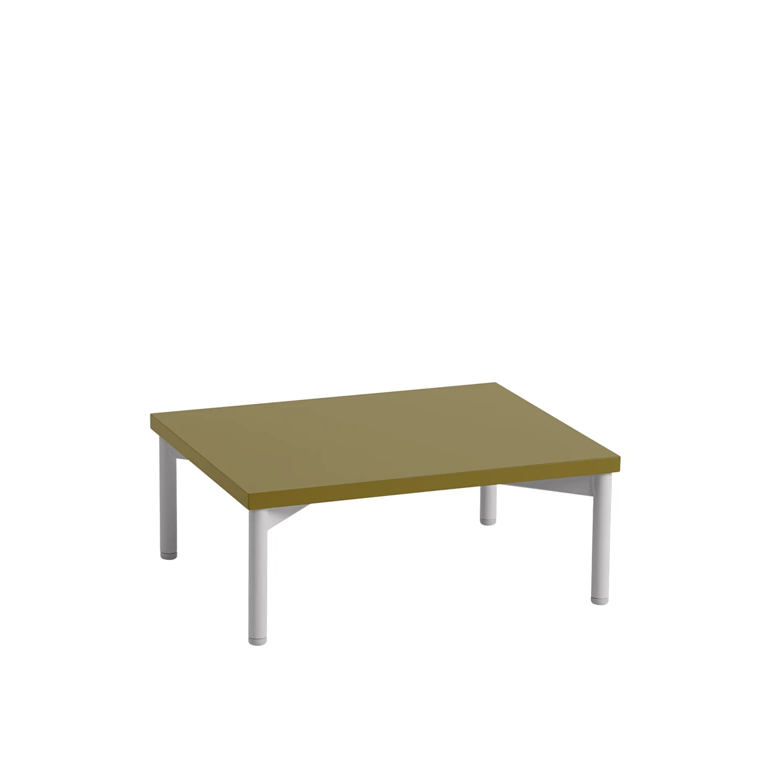 muuto | stacked storage system | podium with tube base 43.5cm | brown green + grey