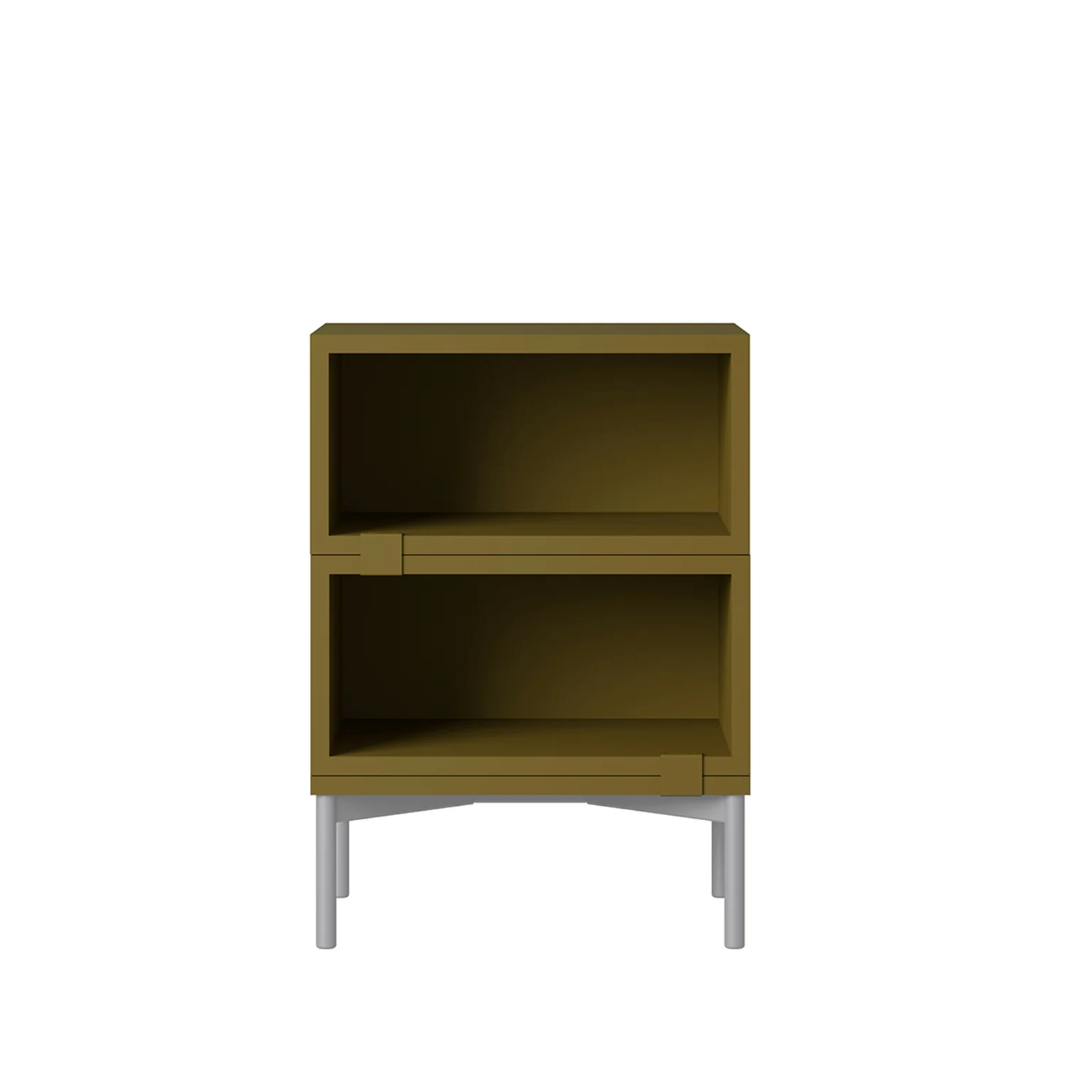 muuto | stacked storage system | podium with tube base 43.5cm | brown green + grey - Image 2
