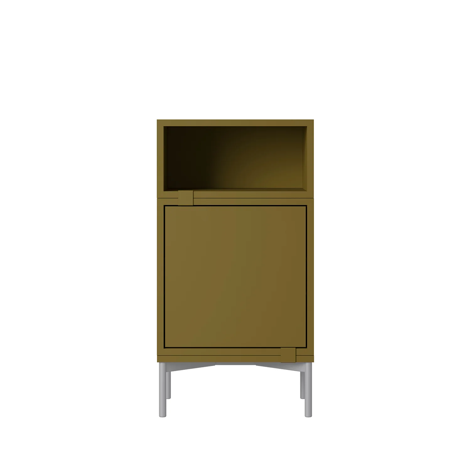 muuto | stacked storage system | podium with tube base 43.5cm | brown green + grey - Image 3