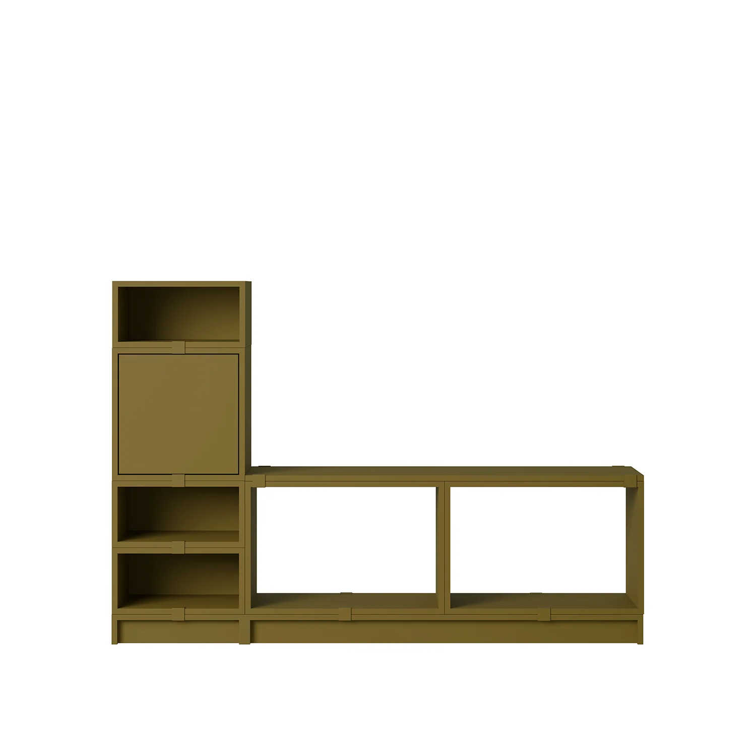 muuto | stacked storage system | plinth 131cm | brown green - Image 3