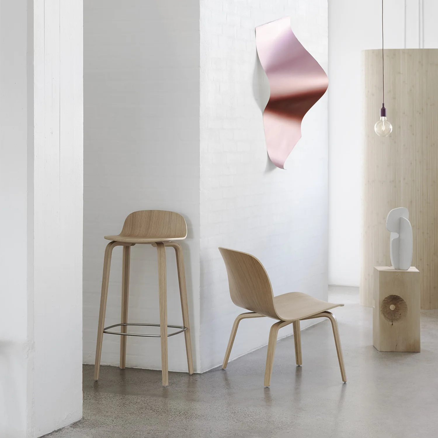 muuto | visu counter stool | 65cm oak - Image 3