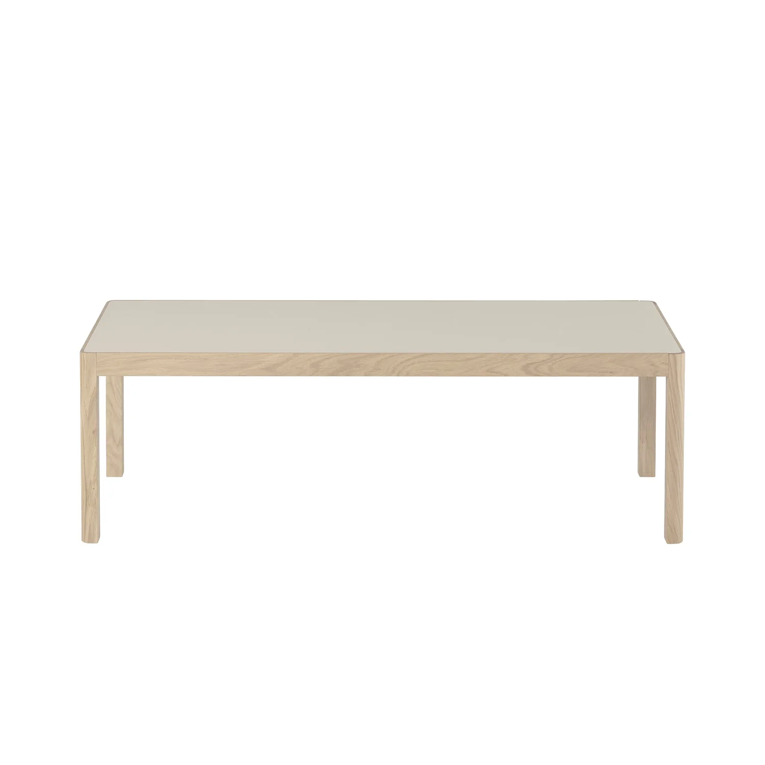 muuto | workshop coffee table | oak + warm grey linoleum 120cm - Image 4