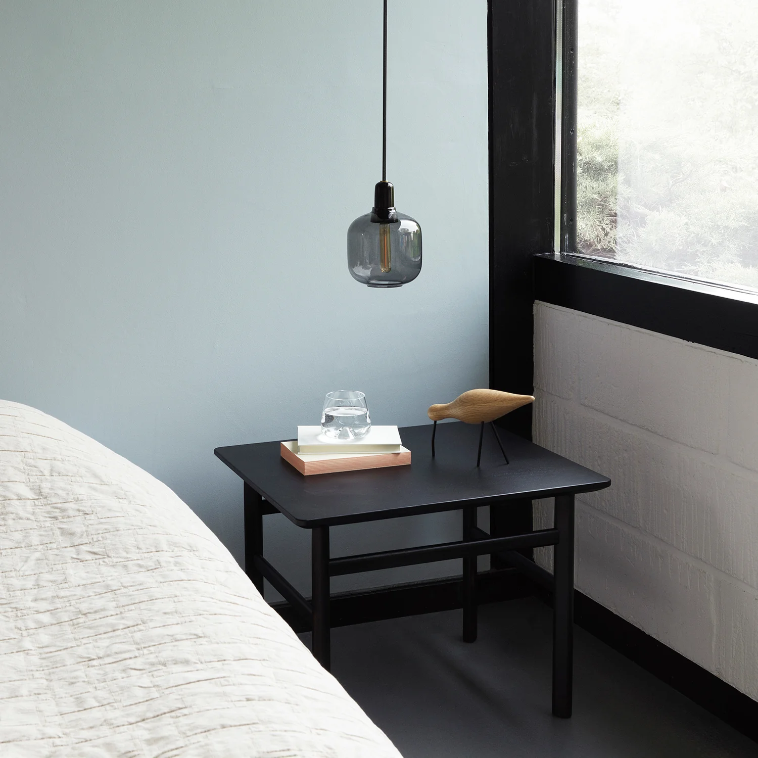 normann copenhagen | amp pendant lamp | smoke + black | small - EX DISPLAY - Image 4