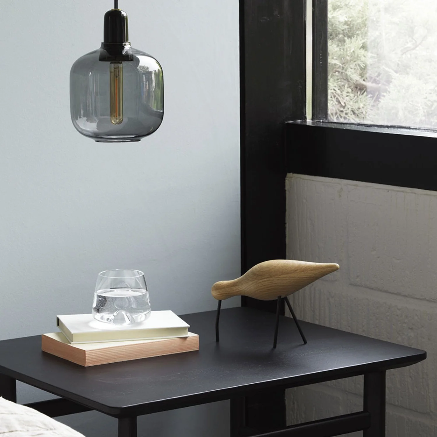 normann copenhagen | amp pendant lamp | smoke + black | small - EX DISPLAY - Image 6