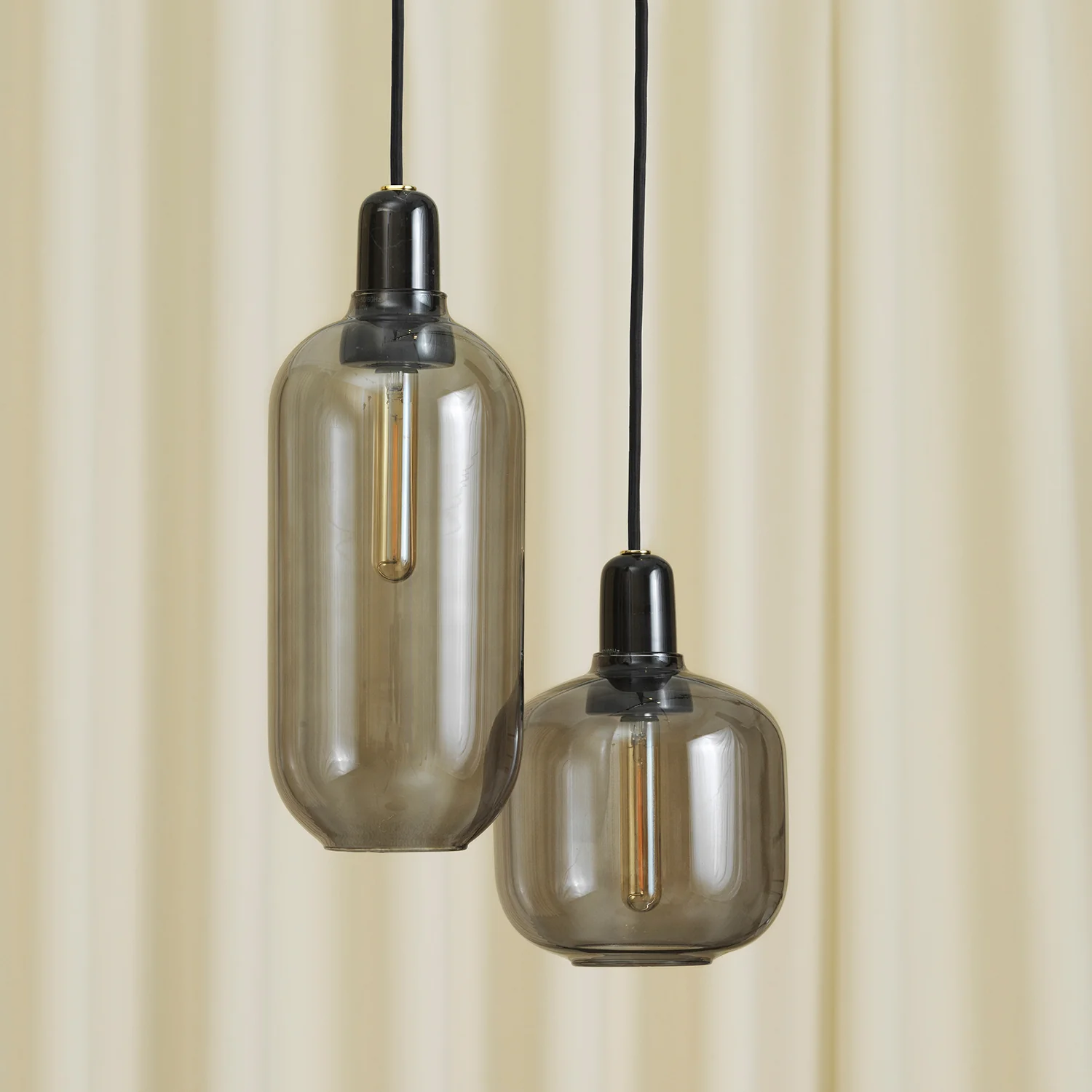 normann copenhagen | amp pendant lamp | smoke + black | small - EX DISPLAY - Image 7