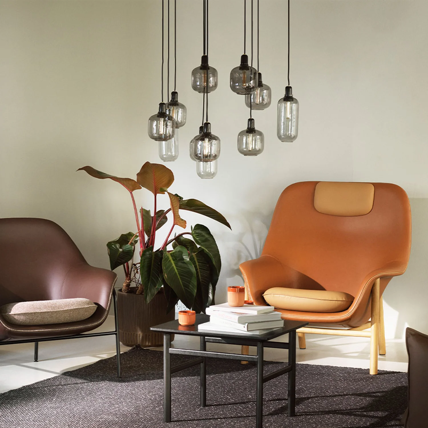 normann copenhagen | amp pendant lamp | smoke + black | small - EX DISPLAY - Image 9