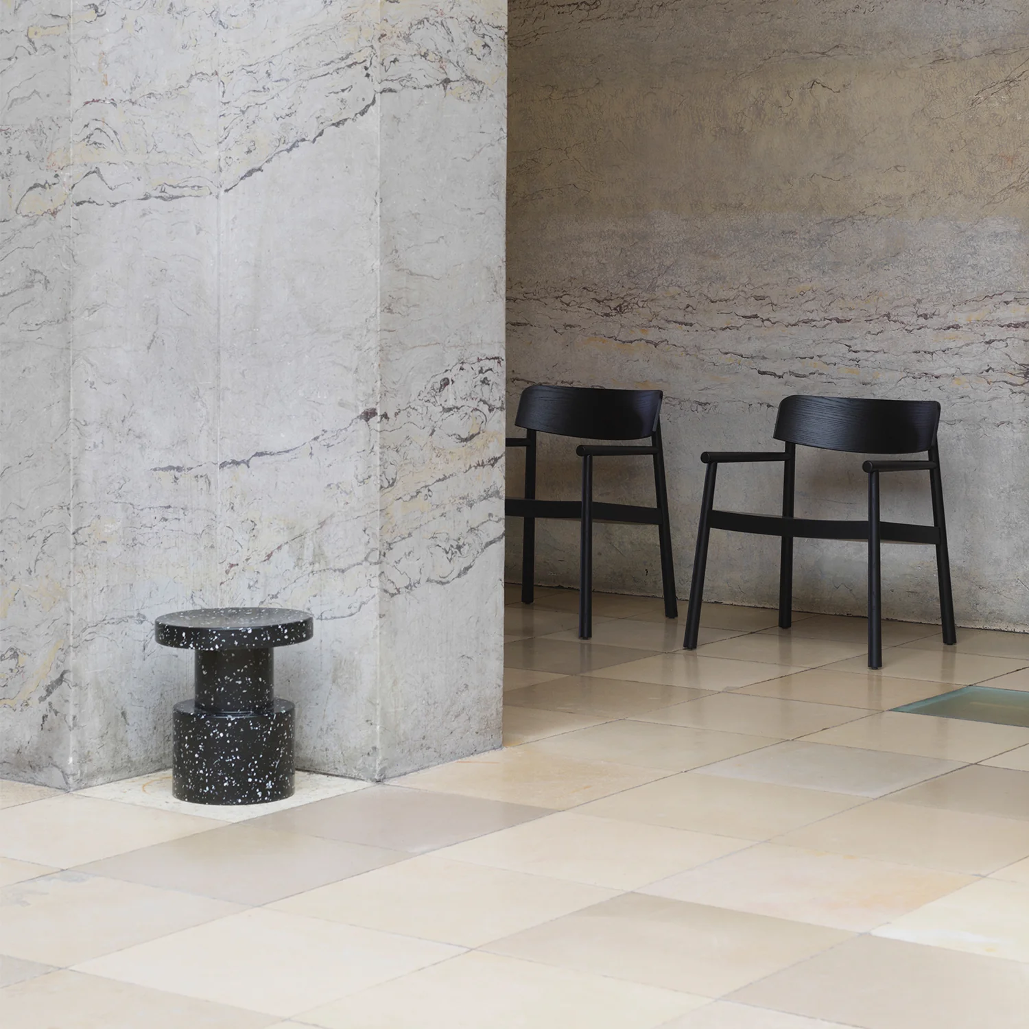 normann copenhagen | bit stool | black + multi - Image 12