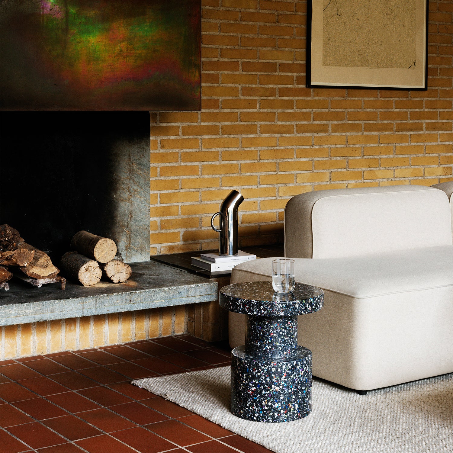 normann copenhagen | bit stool | black + multi - Image 4