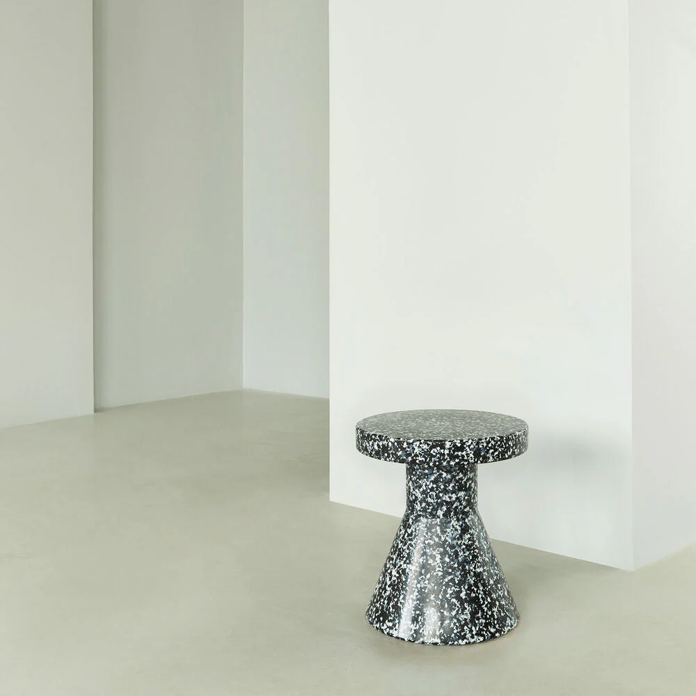 normann copenhagen | bit stool cone | black + white - Image 2