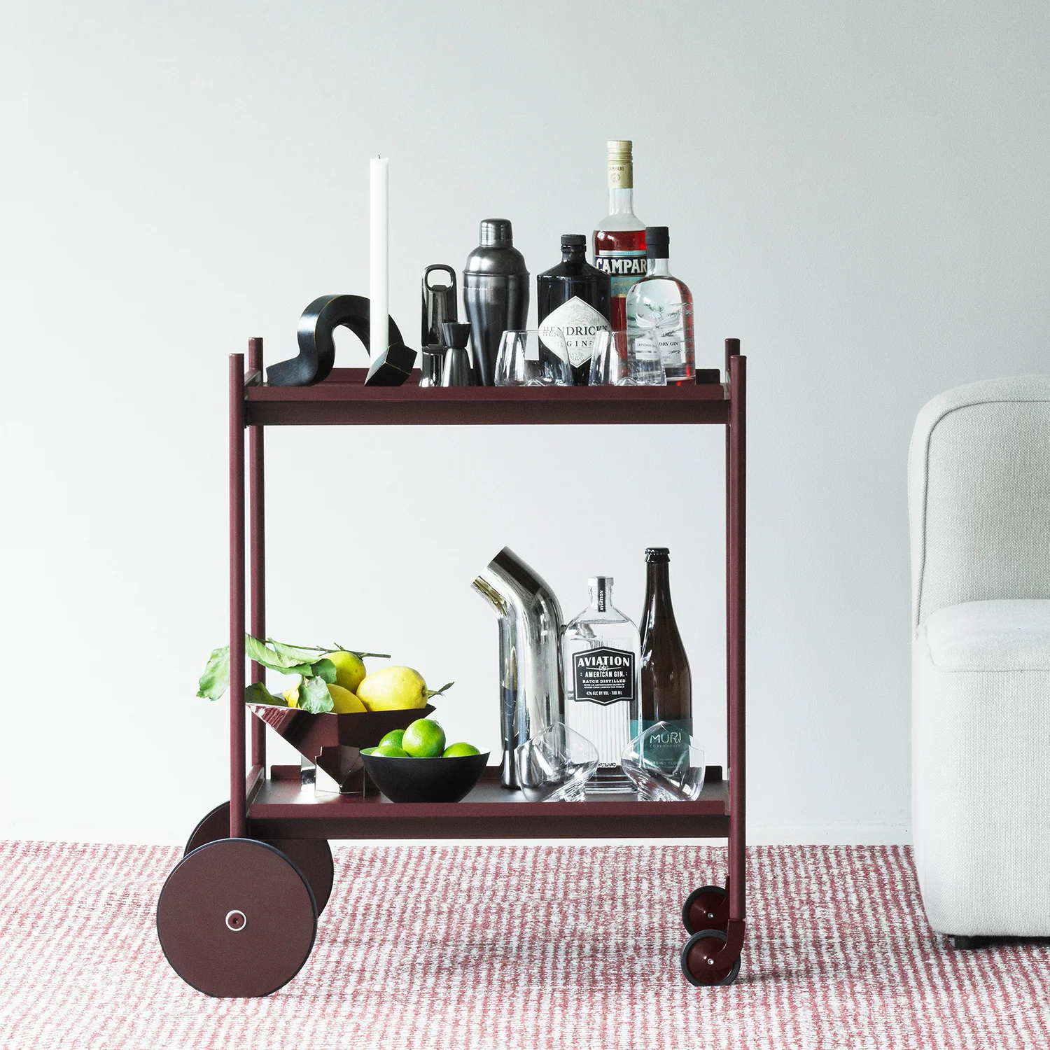 normann copenhagen | rul trolley | burgundy - Image 2
