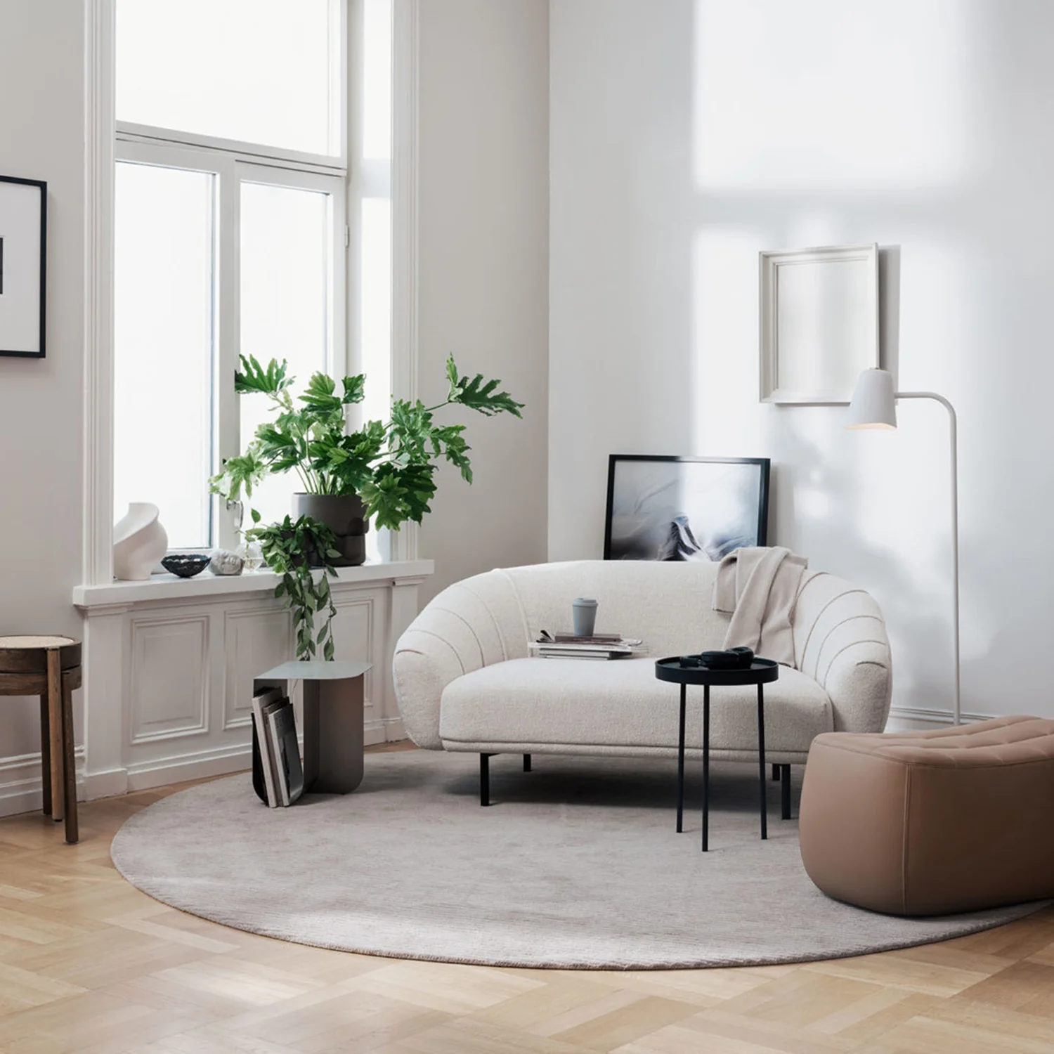 northern | row circular floor rug 270cm | light grey - LC - Image 3