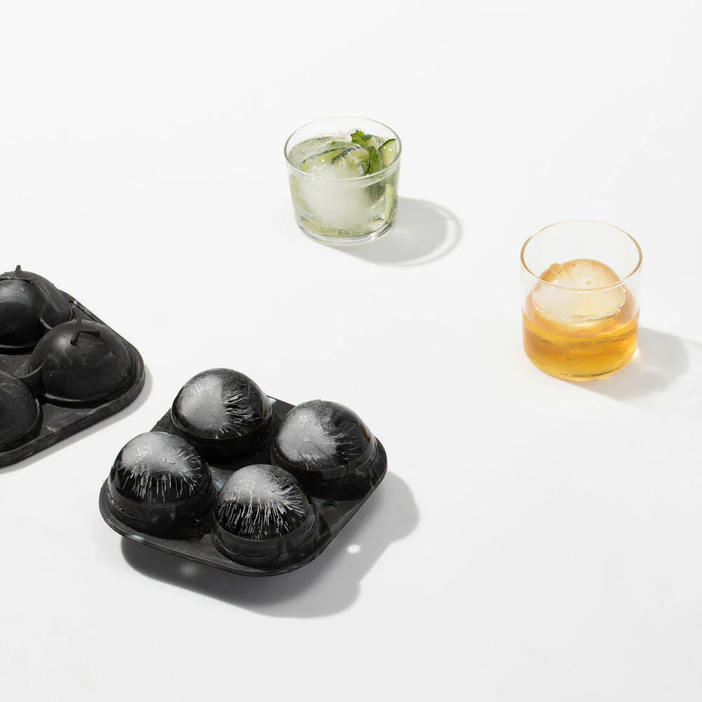 peak | sphere ice mold tray | marble black - Image 7