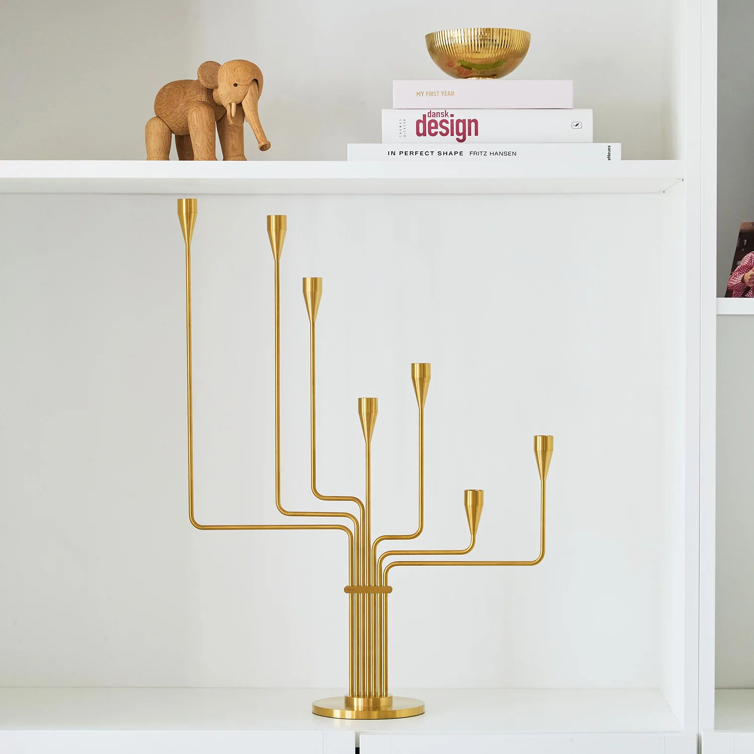 piet hein | great bear candelabra | brass 63cm - Image 3
