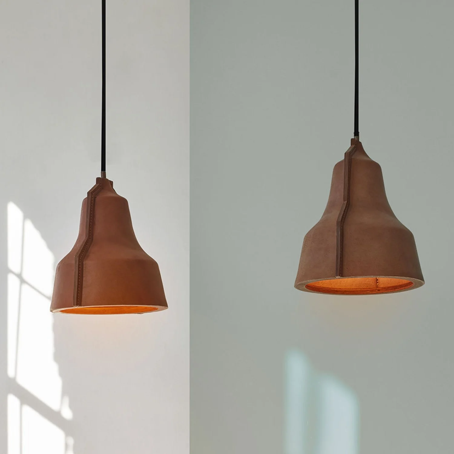 puik | lloyd leather pendant lamp | natural - LC - Image 4