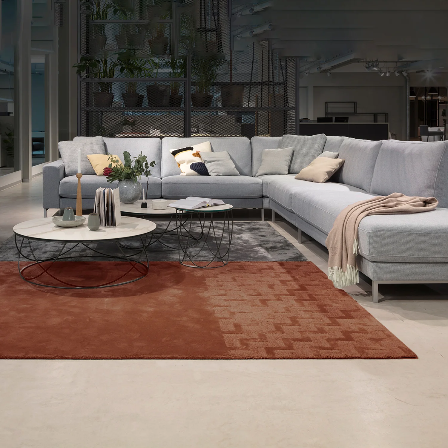 rolf benz | tela rug 170x240cm | red brown 452 - Image 3