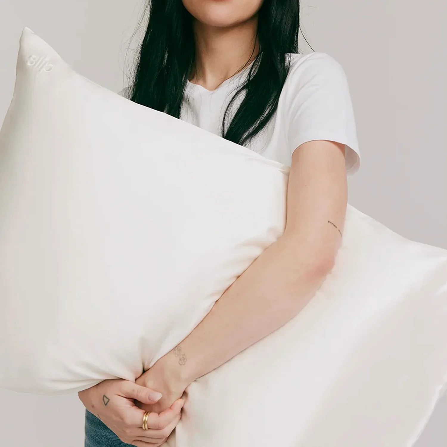 slip | silk queen zippered pillowcase | ivory white - Image 4