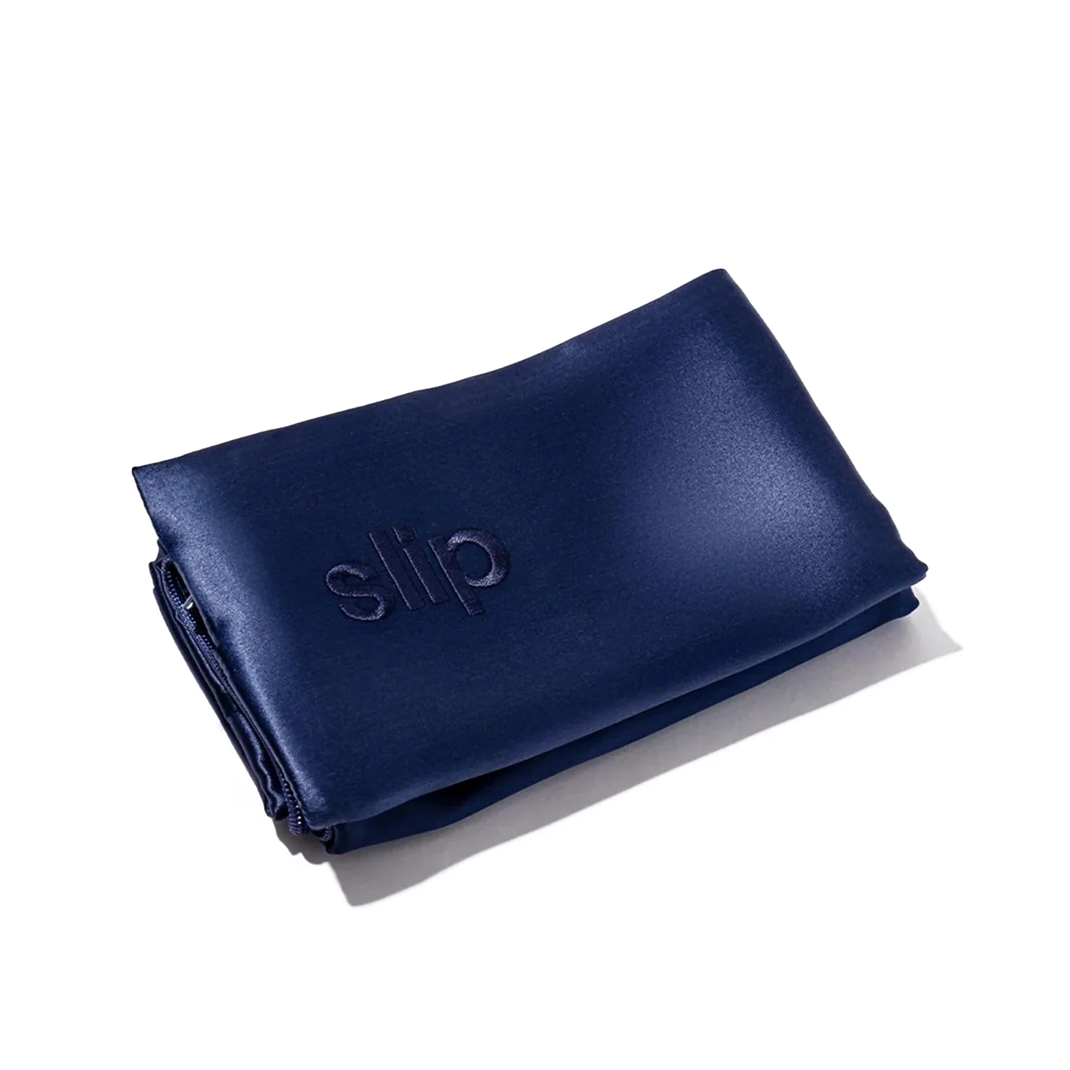 slip | silk queen zippered pillowcase | navy - Image 4