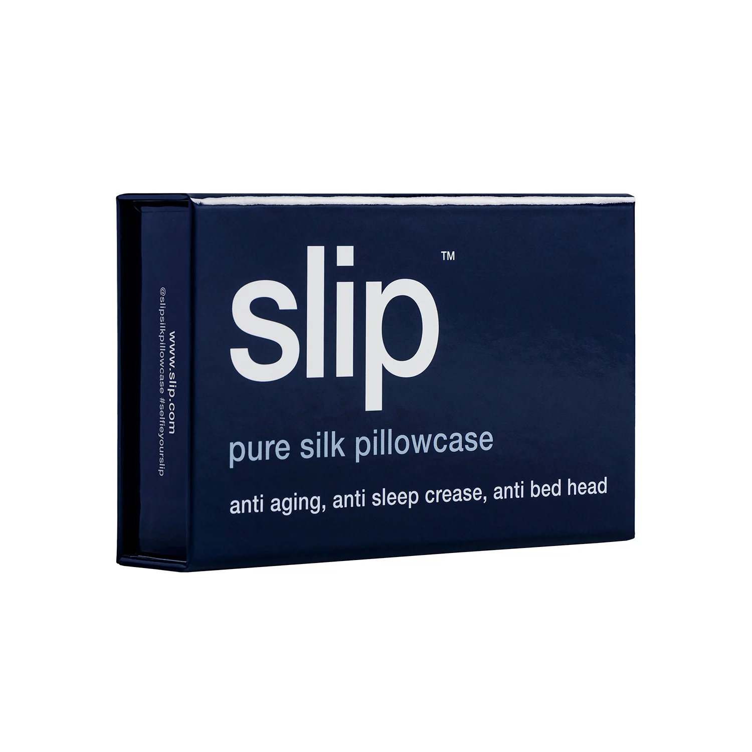 slip | silk queen zippered pillowcase | navy - Image 6