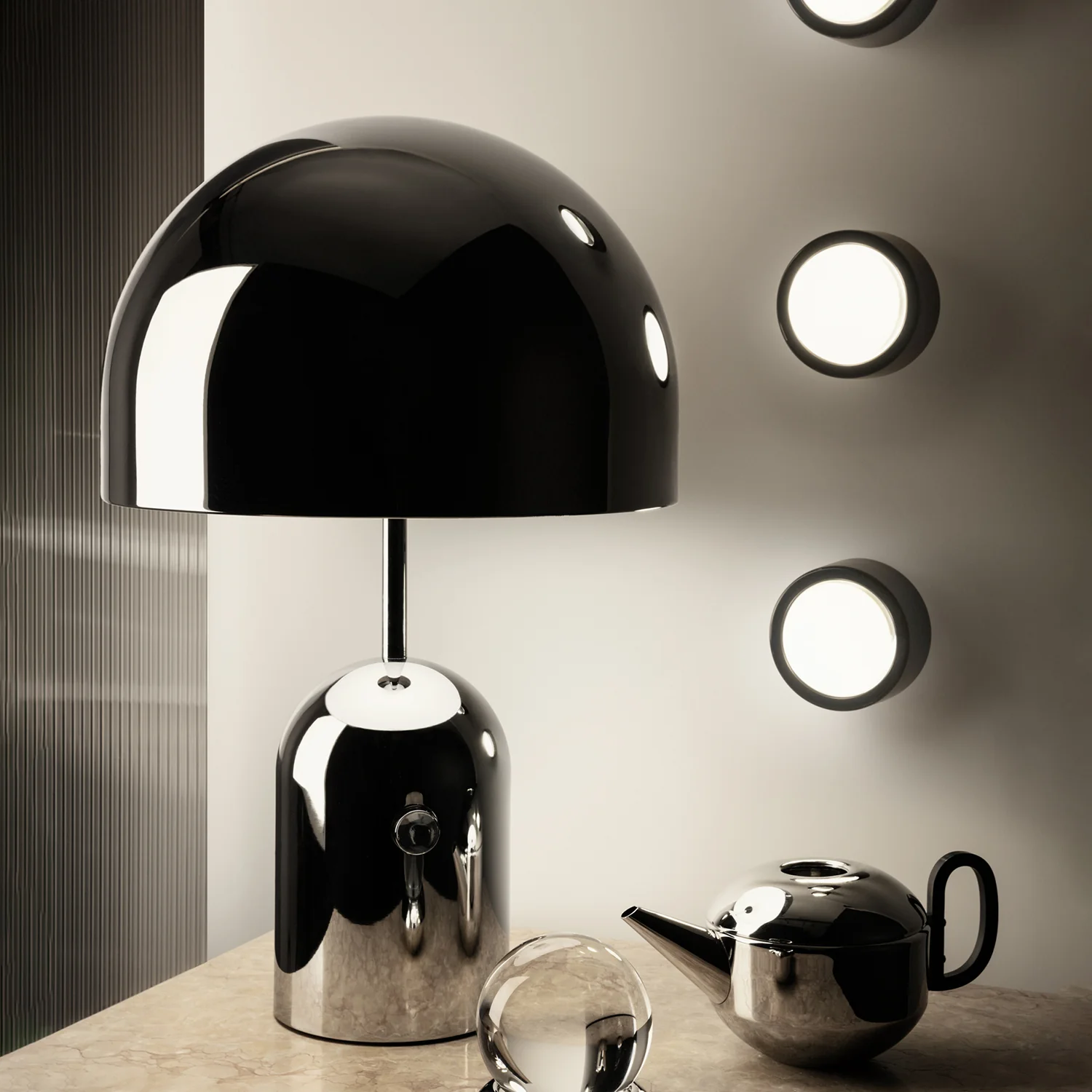 tom dixon | bell table lamp | silver - Image 2