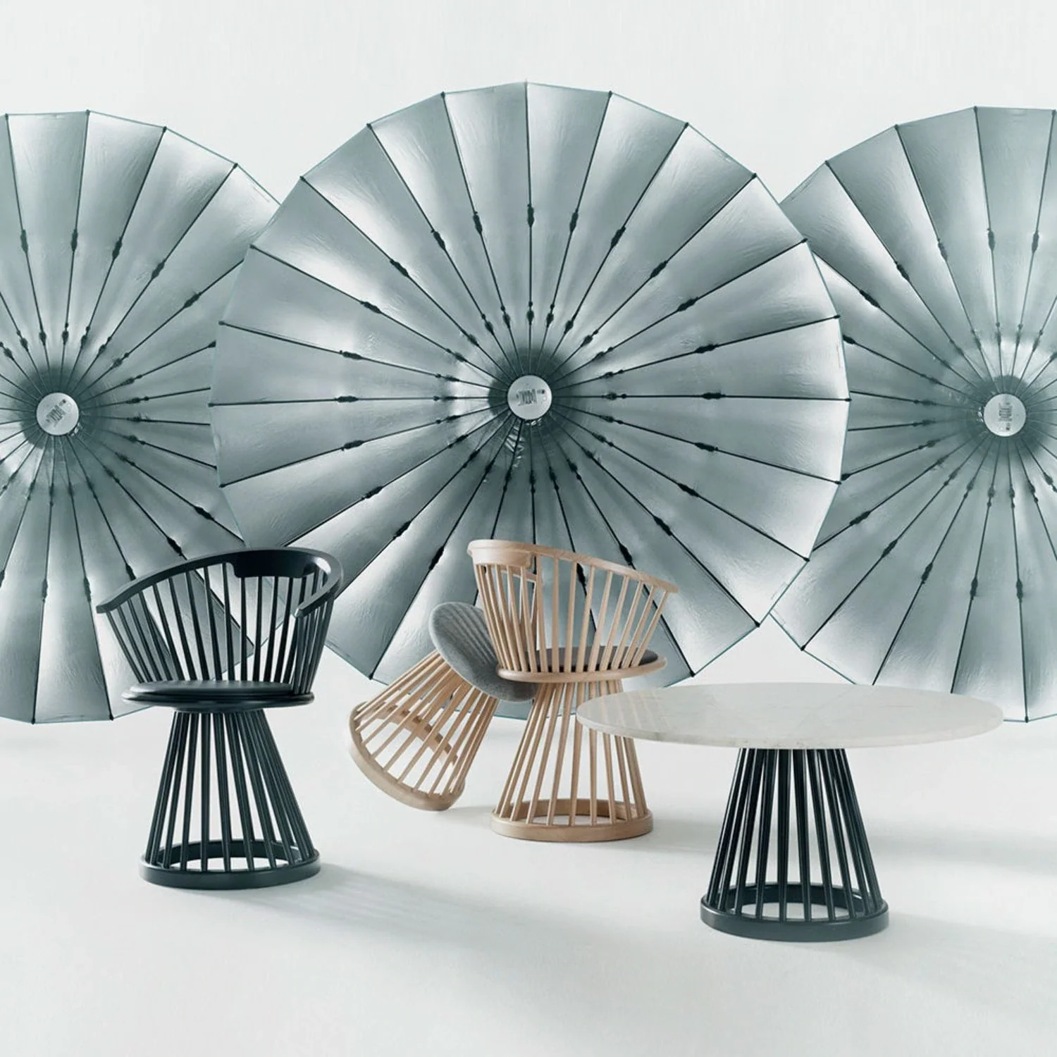 tom dixon | fan dining chair | black - Image 15