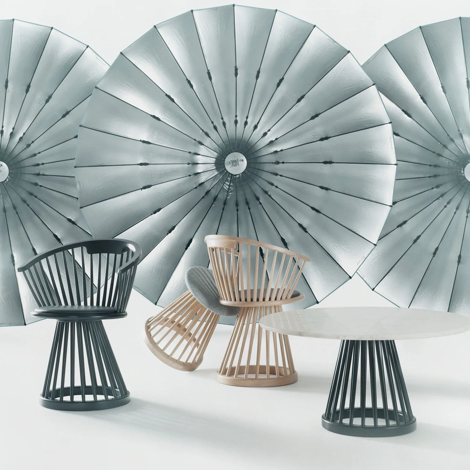 tom dixon | fan dining chair | black - Image 19