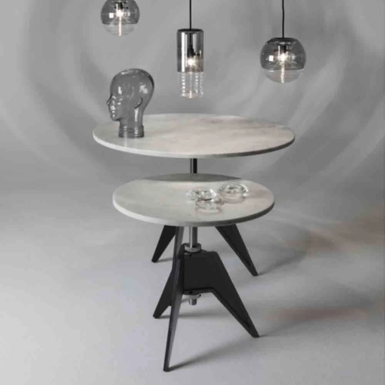 tom dixon | screw cafe table | white marble 90cm - Image 10