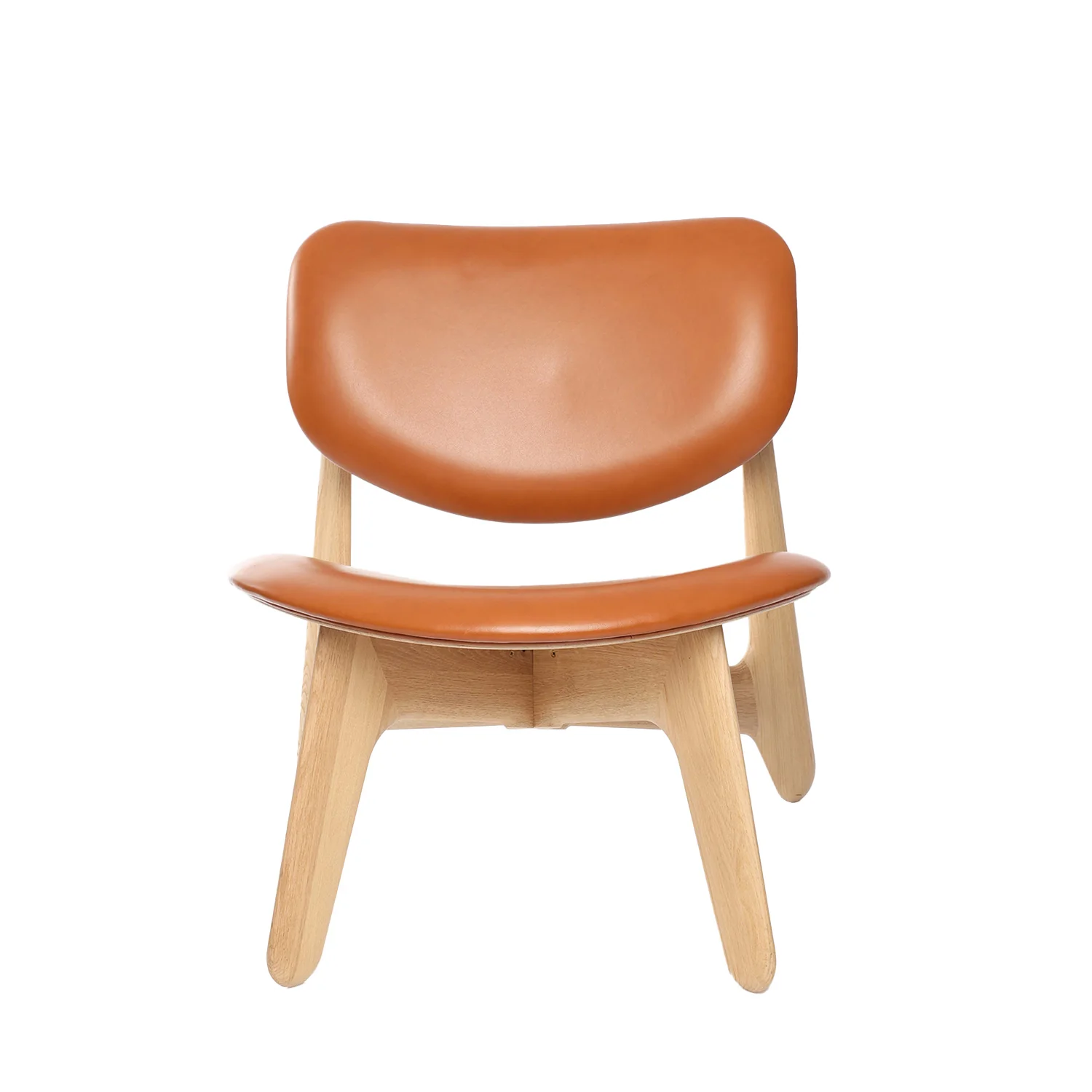 tom dixon | slab lounge chair | natural oak + cognac leather - Image 3