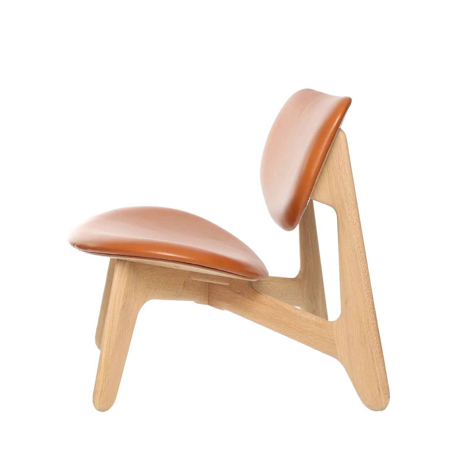 tom dixon | slab lounge chair | natural oak + cognac leather - Image 7