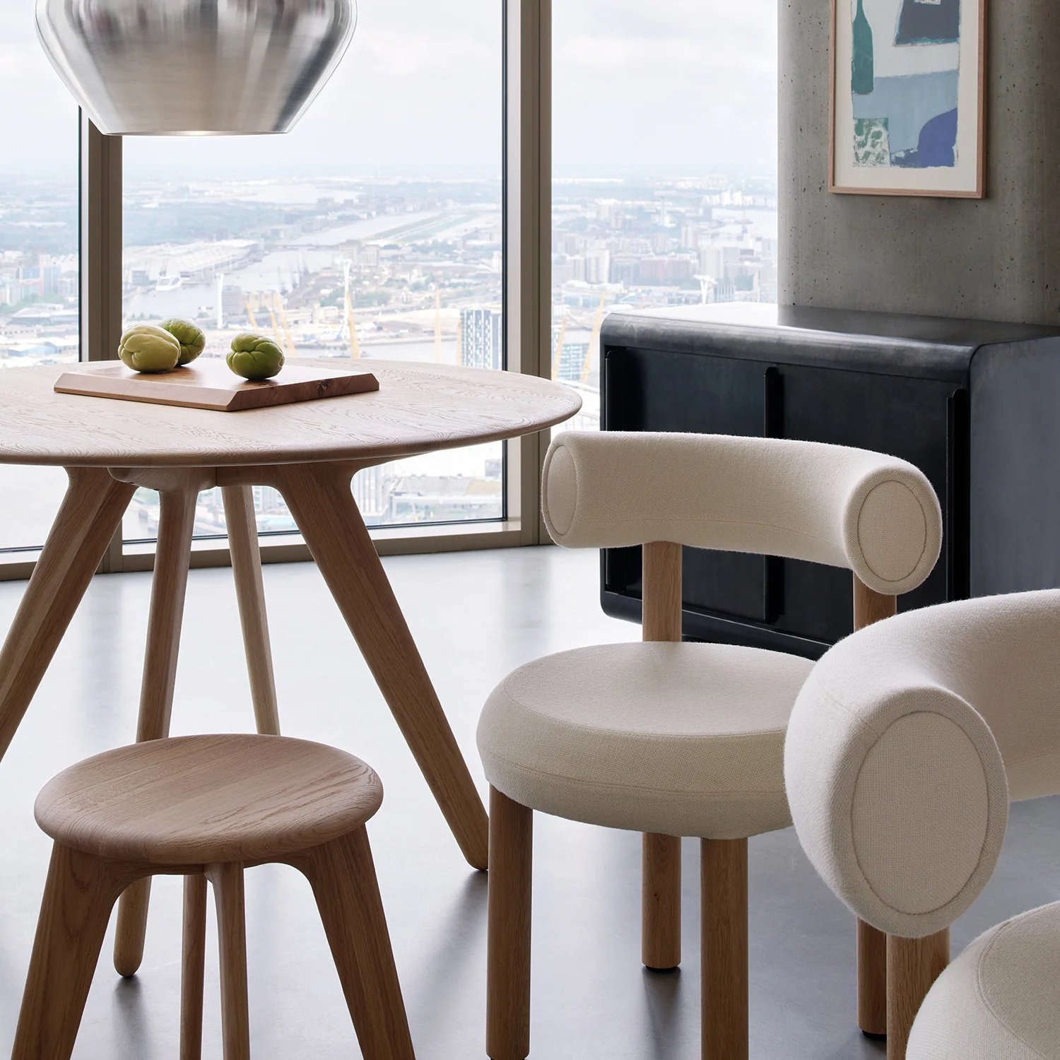 tom dixon | slab table round | natural oak 90cm - Image 4