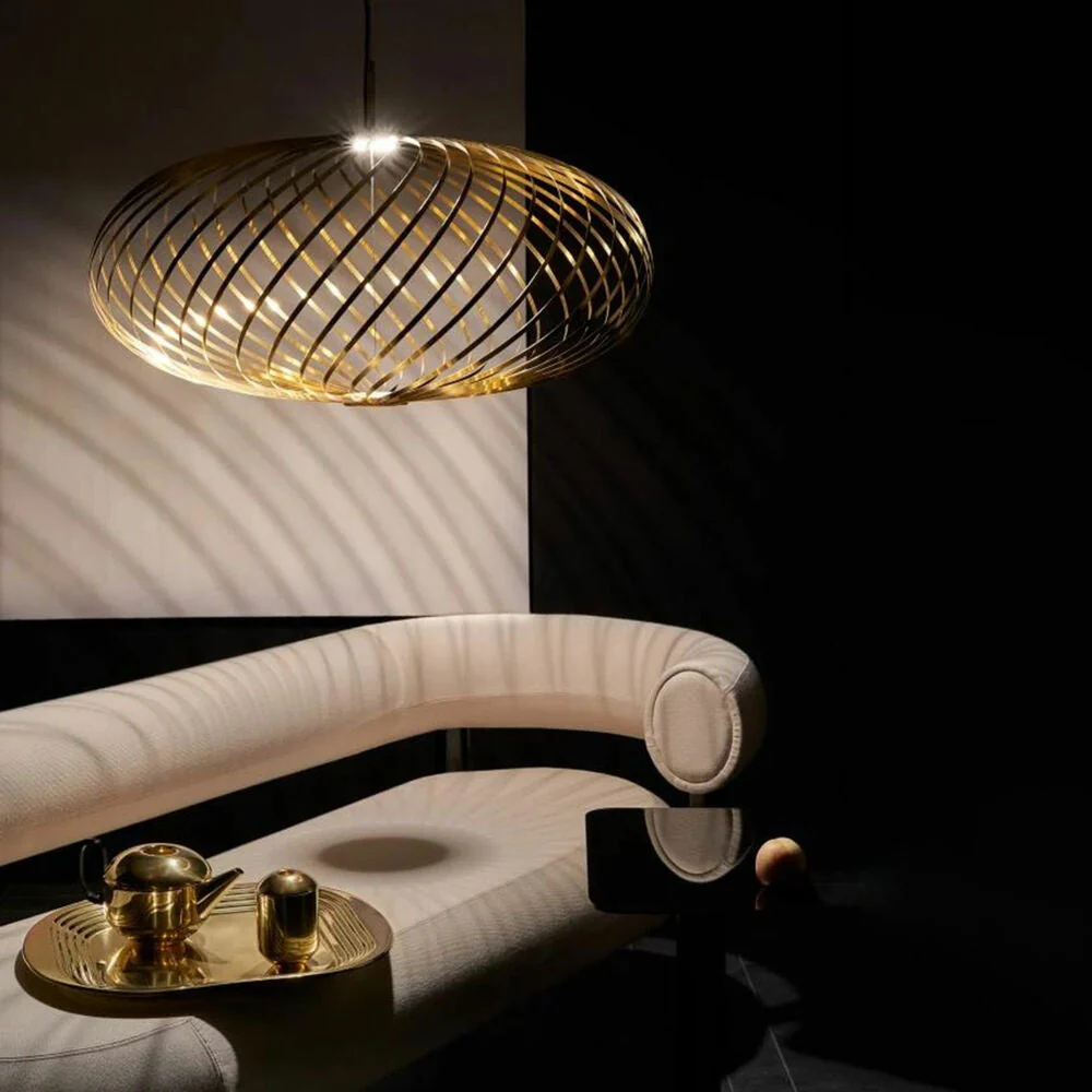 tom dixon | spring pendant light | brass large - Image 14