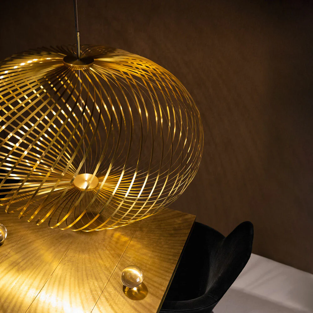 tom dixon | spring pendant light | brass large - Image 8