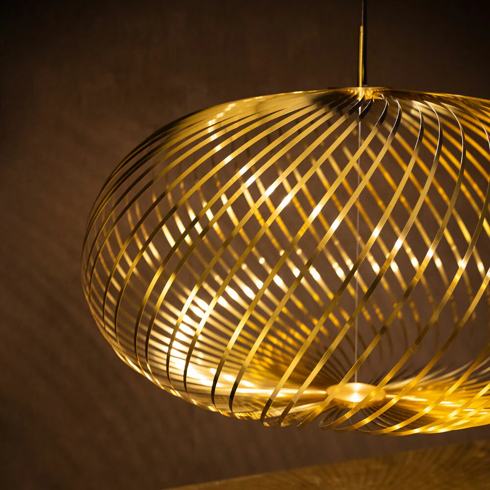 tom dixon | spring pendant light | brass large - Image 9
