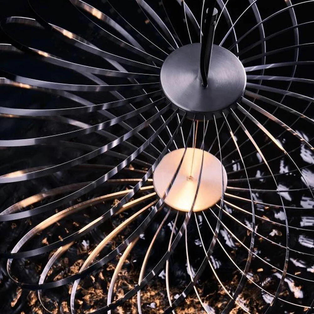 tom dixon | spring pendant light | silver medium - EX DISPLAY - Image 6